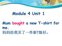 （三起）外研版英语五年级上Module4 Unit1Mum bought a new T-shirt for me.课件