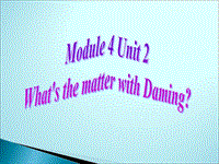 （三起）外研版英语五年级上Module4 Unit2 What's the matter with Daming？课件1
