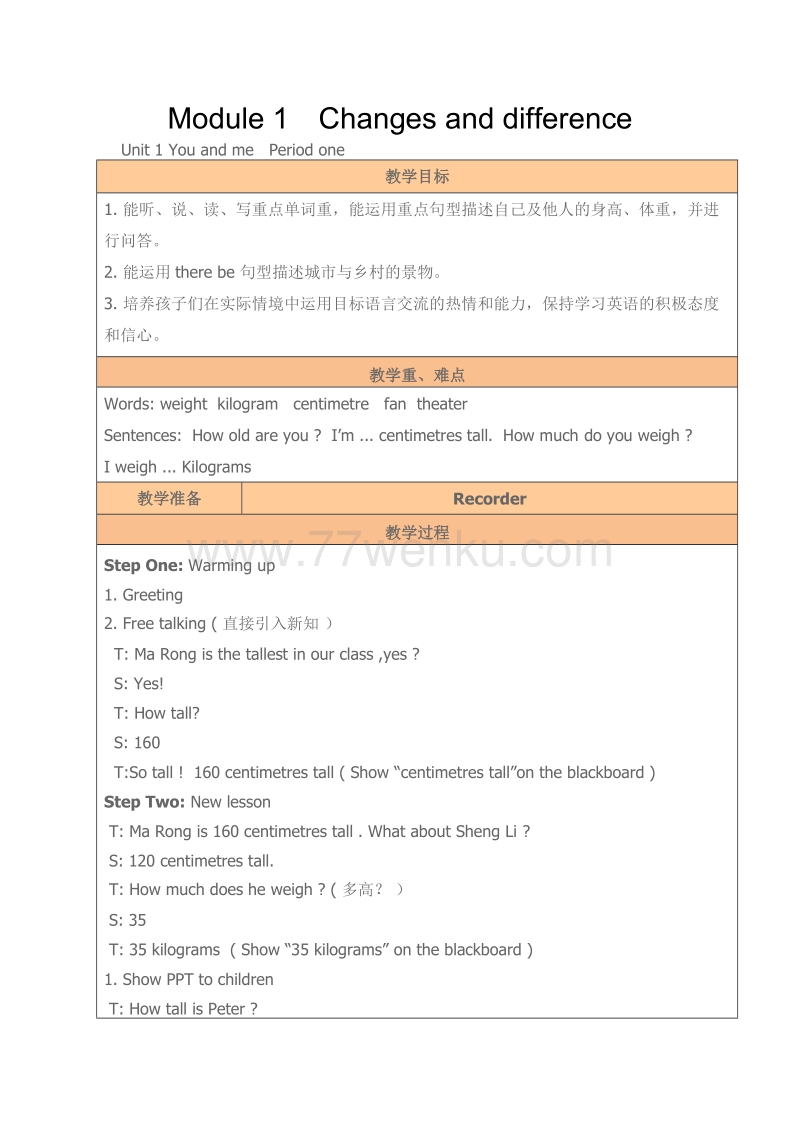 【上海教育版】2018年小学英语六年级下册：全册教案（41页）_第1页