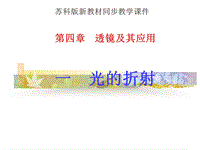 江苏省扬中市外国语中学八年级物理上册4.4《光的折射》课件