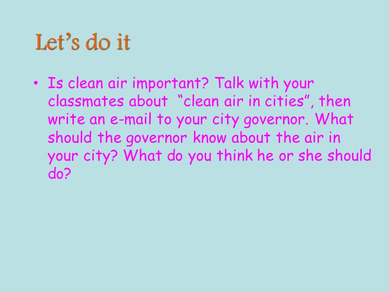 【冀教版】英语八年级上：Unit 6《Lesson 36 Clean Cars》课件_第2页