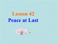 【冀教版】英语九年级下：Unit 7《Lesson 42 Peace at Last》课件