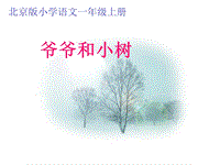 【北京版】语文一年级上册：《爷爷和小树》课件（1）