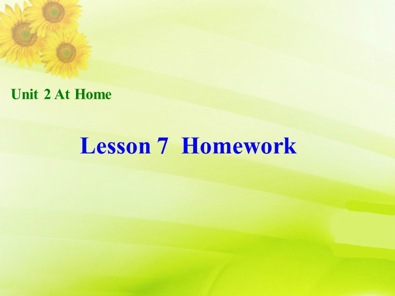 【冀教版】英语四年级上《Lesson 7 Homework》课件（2）_第1页