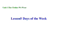 【冀教版】英语四年级上《Lesson 5 Days of the Week》课件（2）