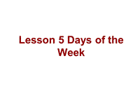 【冀教版】英语四年级上《Lesson 5 Days of the Week》课件（3）