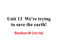 2018年秋新目标九年级英语Unit13 Section B (1a-1e)课件