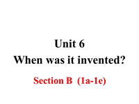 2018年秋新目标九年级英语Unit6 Section B （第一课时）课件