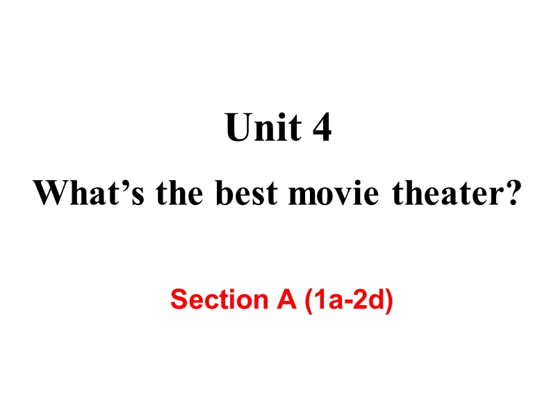 【人教版】2018年八年级英语上册：Unit4 Section A (1a-2d) 课件_第2页