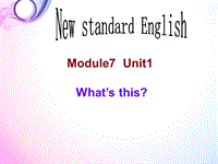 （三起）外研版英语三年级上Module7 Unit1课件1