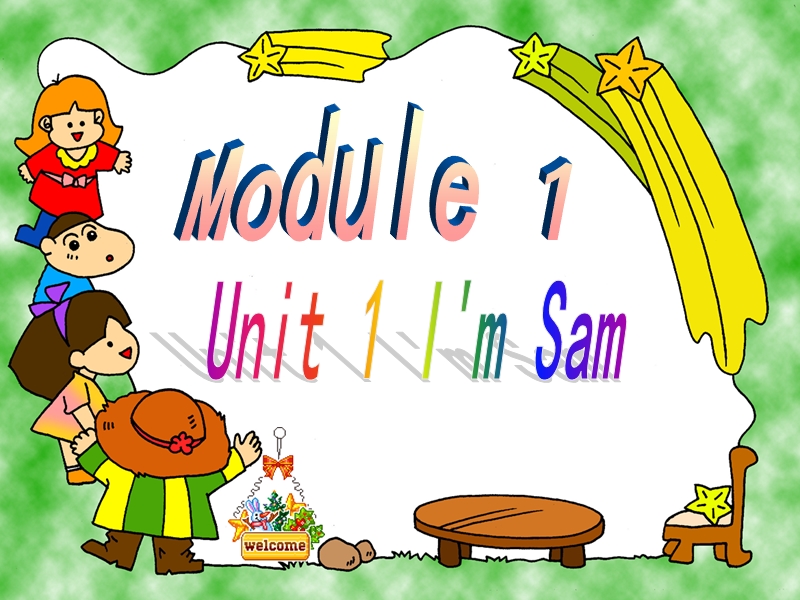 （三起）外研版英语三年级上Module1 Unit1 I'm Sam课件1_第1页