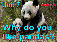 鲁教版六年级英语下册Unit 7 Why do you like pandas？Section A课件