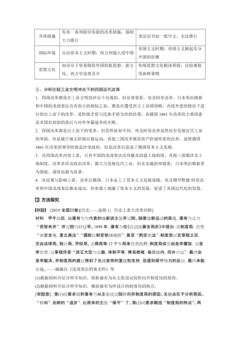高中历史 戊戌变法运动 单元学习总结_第2页