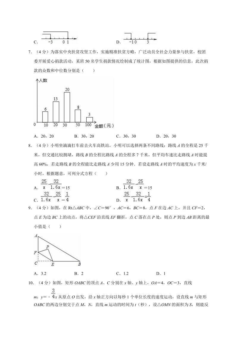 精品模拟2020年安徽省中考数学模拟试卷一解析版_第2页