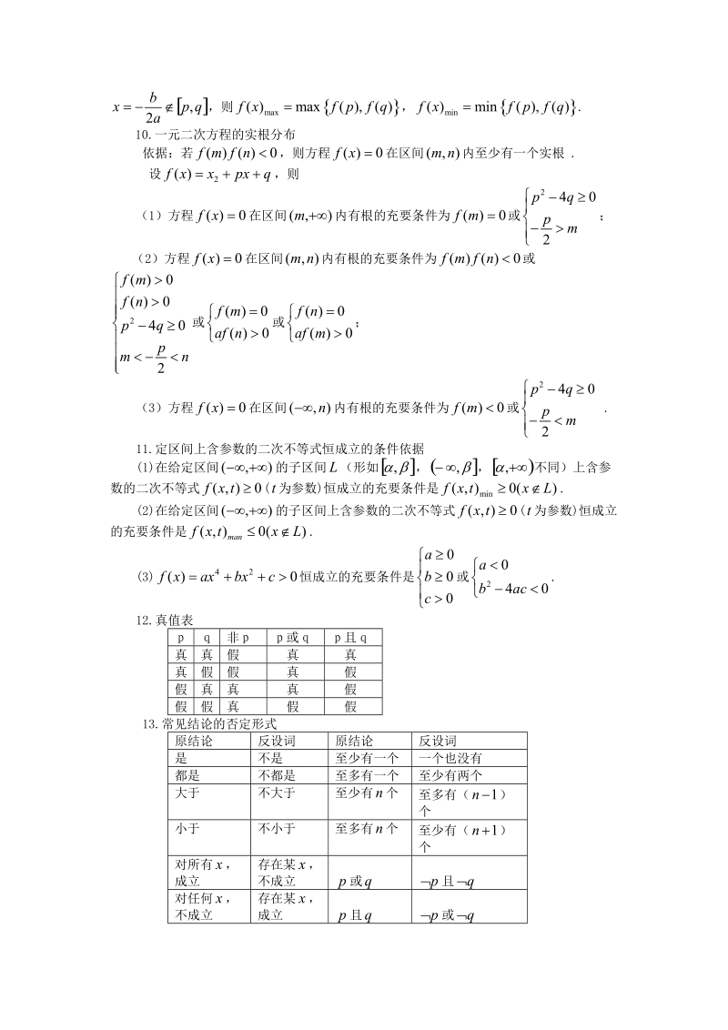 高中数学公式大全（共27页）_第2页