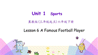 （三起）冀教版六年级英语下册Unit1 Lesson 6 A Famous Football Player课件