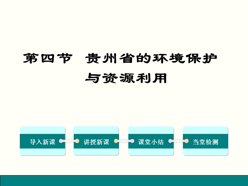 2019年春湘教版八年级下册地理《8.4贵州省的环境保护与资源利用》课件_第1页