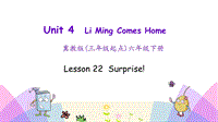 （三起）冀教版六年级英语下册Unit4 Lesson 22 Surprise!课件