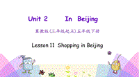 （三起）冀教版五年级英语下册Unit 2 Lesson 11 Shopping in Beijing课件