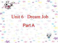 闽教版六年级下册英语Unit6 Dream Job Part A 1课件