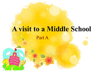 闽教版六年级下册英语Unit7 A visit to a Middle school Part A 2课件