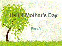 闽教版六年级下册英语Unit4 Mother’s day Part A 3课件