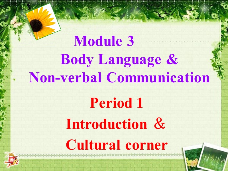 2019春外研版高中英语必修4课件：Module 3 introduction and culture_第1页