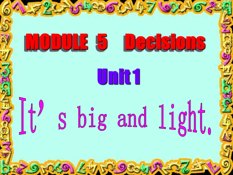 外研版（三起）五年级下英语Module5 Unit1 It's big and light课件_第1页
