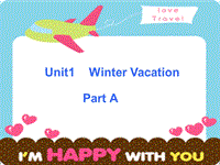 闽教版小学五年级英语下册Unit1 Winter Vacation Part A 1课件