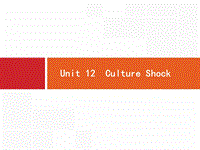 2020版北师大版高考英语一轮课件：必修4 预习案 Unit 12 Culture Shock
