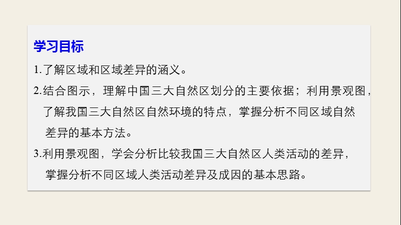 中图版地理必修3课件：1.1.1区域与区域差异的涵义 中国三大自然区的差异_第2页