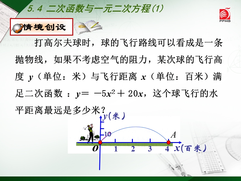 5.4二次函数与一元二次方程（1）同步课件（苏科版九年级下）_第3页