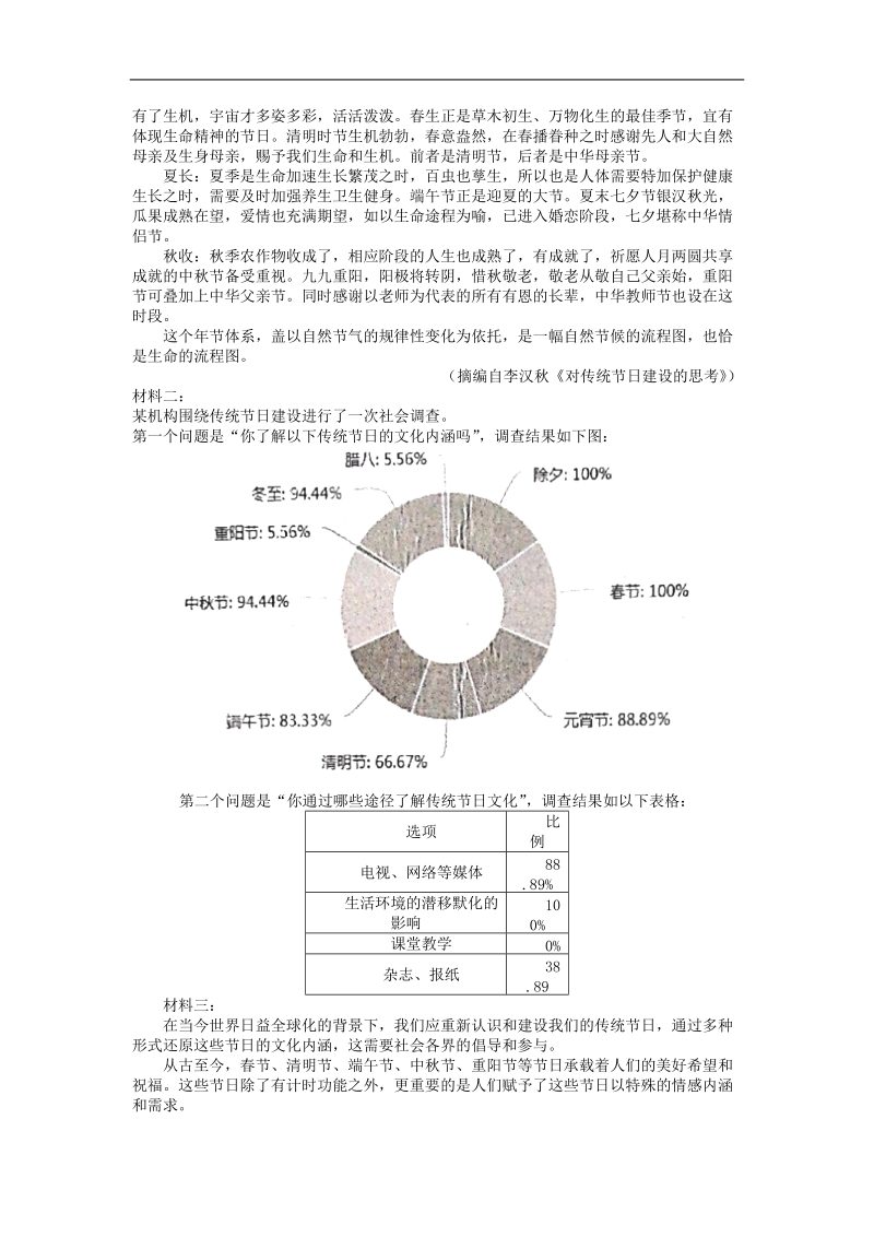 江西省上饶市2019届第二次高考模拟考试语文试题（解析版）_第3页