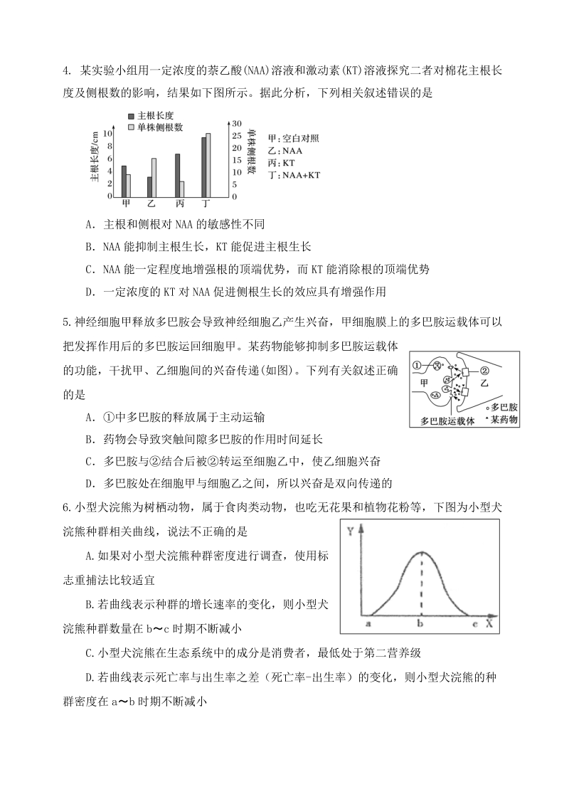 天津市河北区2019届高三二模考试理科综合试题（含答案）_第2页