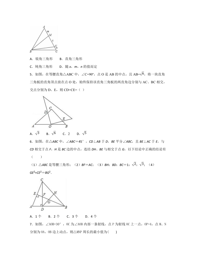 2019年中考数学冲刺专题：三角形问题（含解析）_第2页