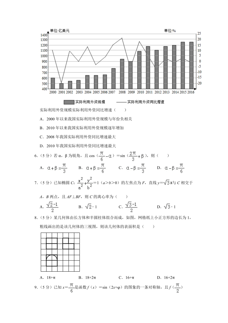 2018年广东省广州市高考数学二模试卷（理科）含答案解析_第2页