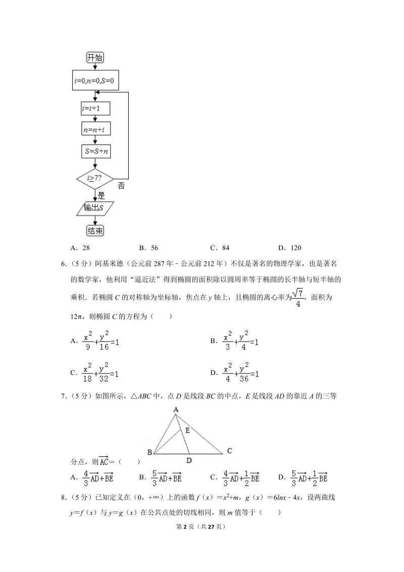 2019年河北省衡水市高考数学二模试卷（文科）含答案解析_第2页