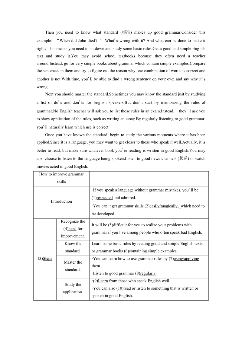 2019英语新设计（江苏专用）译林牛津版必修3：Unit2课时跟踪练（一）含答案解析_第3页