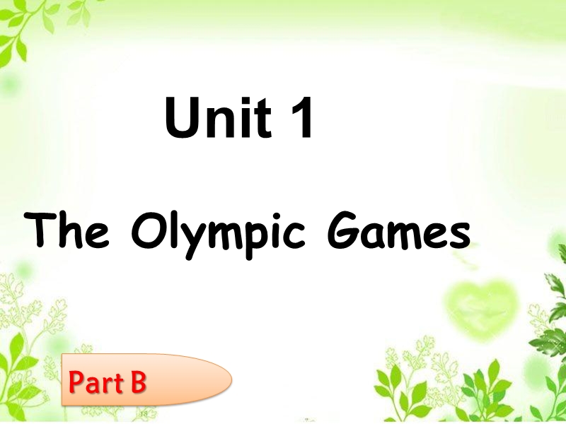 闽教版英语六年级上Unit1 The Olympic Games Part B 名师课件_第1页