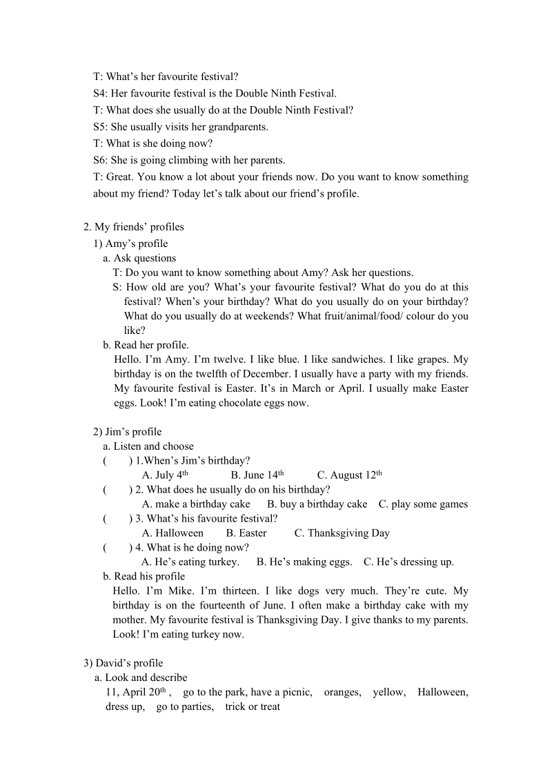 牛津译林版五年级下英语Project 2（第2课时）教案_第2页