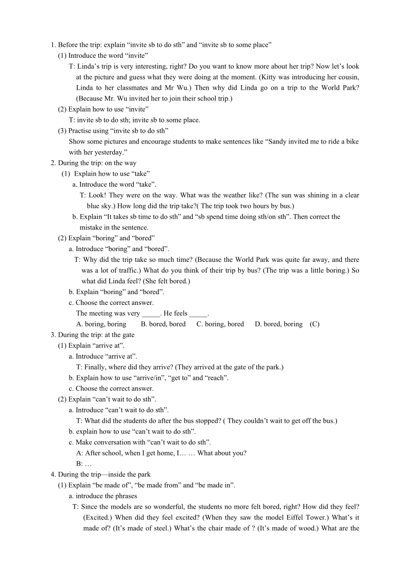 牛津译林版八年级上英语Unit3 Reading (II) 教案_第2页