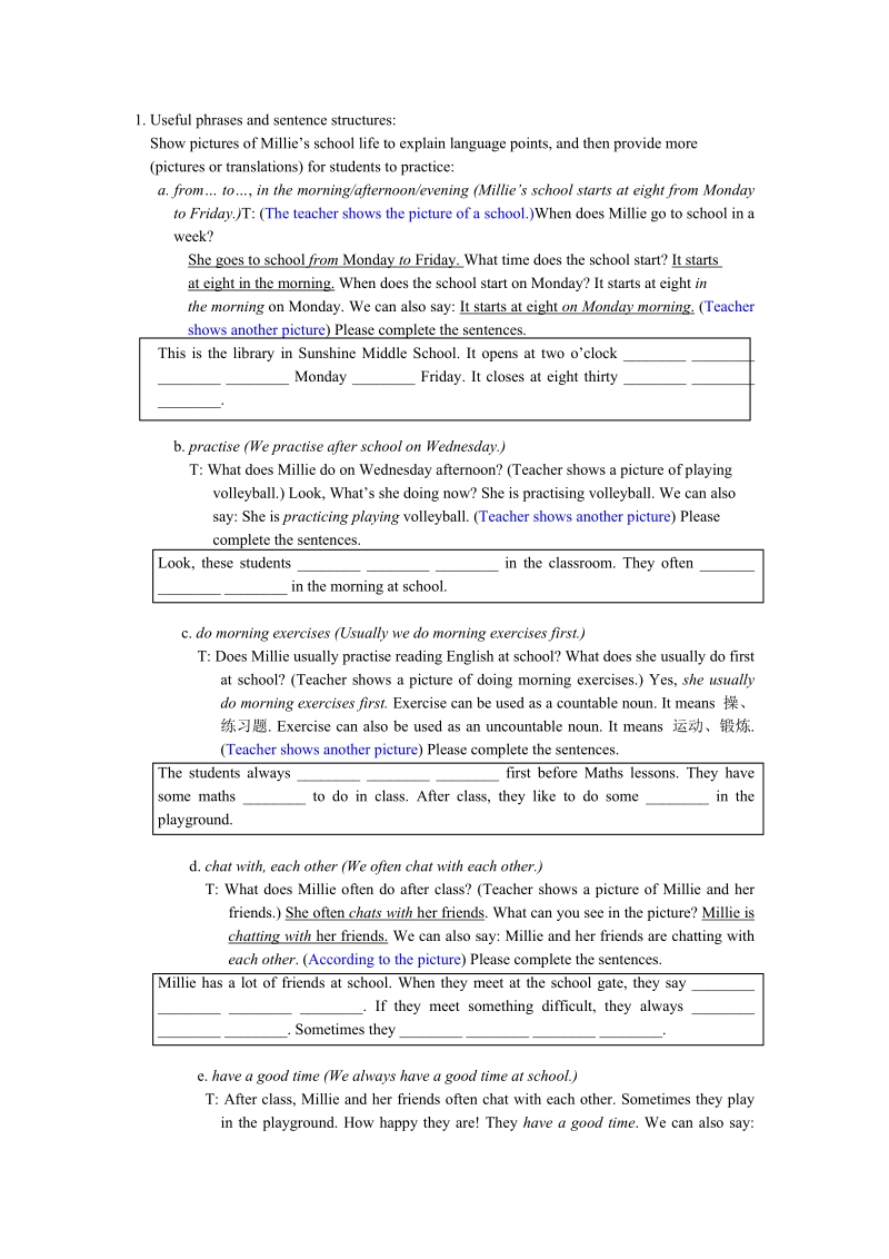 牛津译林版七年级上英语Unit4 Reading (II) 教案_第2页