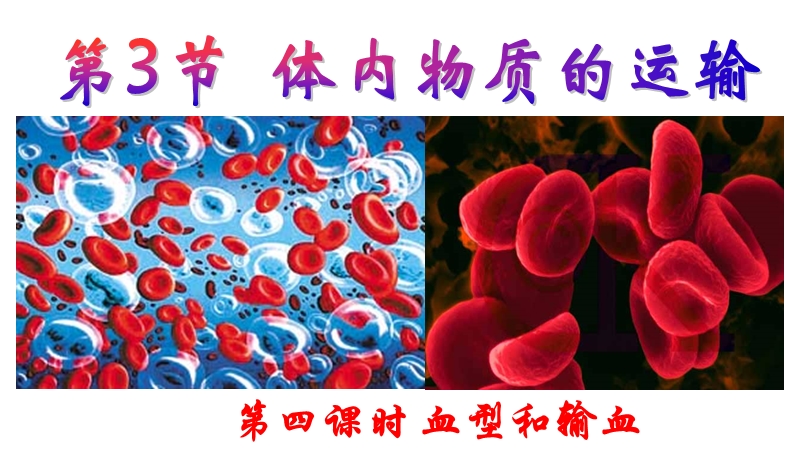 浙教版九年级科学上册《4.3体内物质的运输（第4课时）血型和输血》课件_第1页