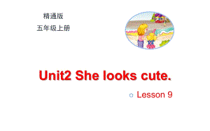 五年级上册英语课件-Unit2 She looks cute.Lesson 9 人教精通版(共15张PPT)