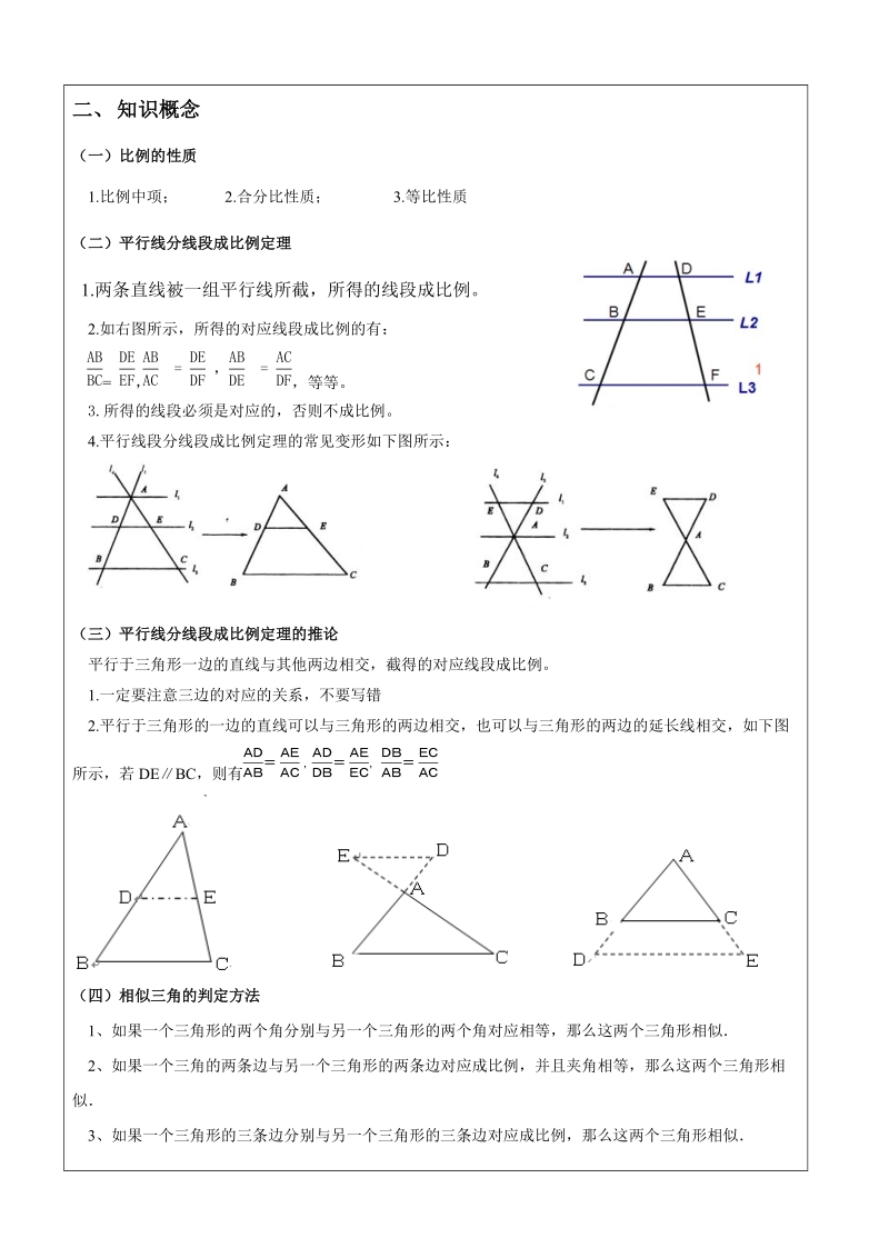 中考数学一轮复习讲义第12讲-图形的相似（提高）-教案.doc_第2页