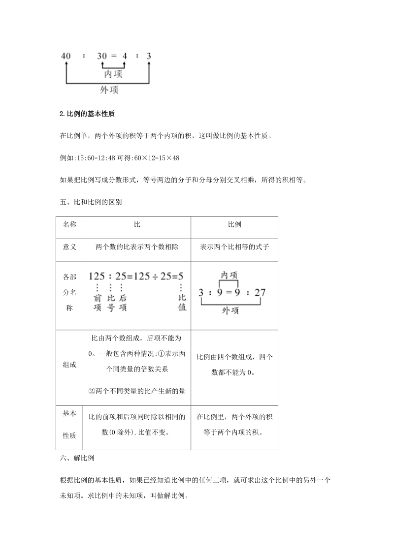 小升初数学复习讲义10.比和比例教案讲义及练习_第3页