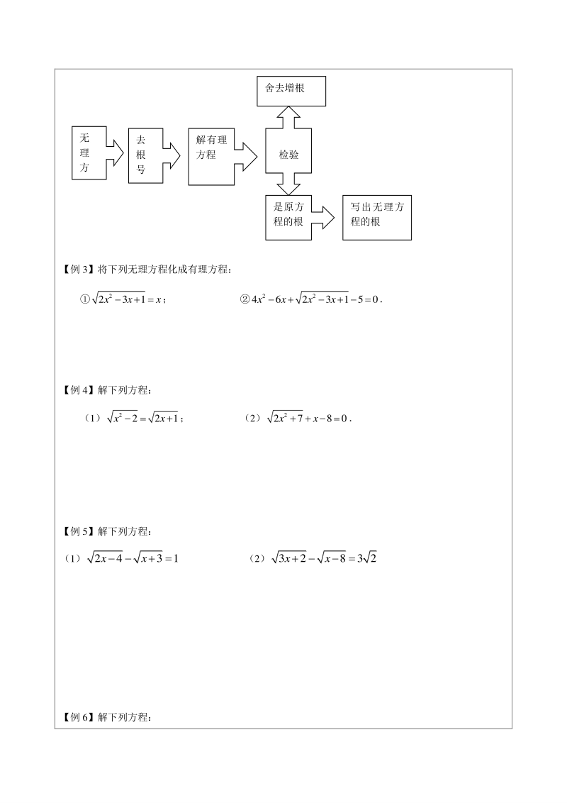 著名机构数学讲义春季05-八年级基础版-无理方程-学生版_第3页