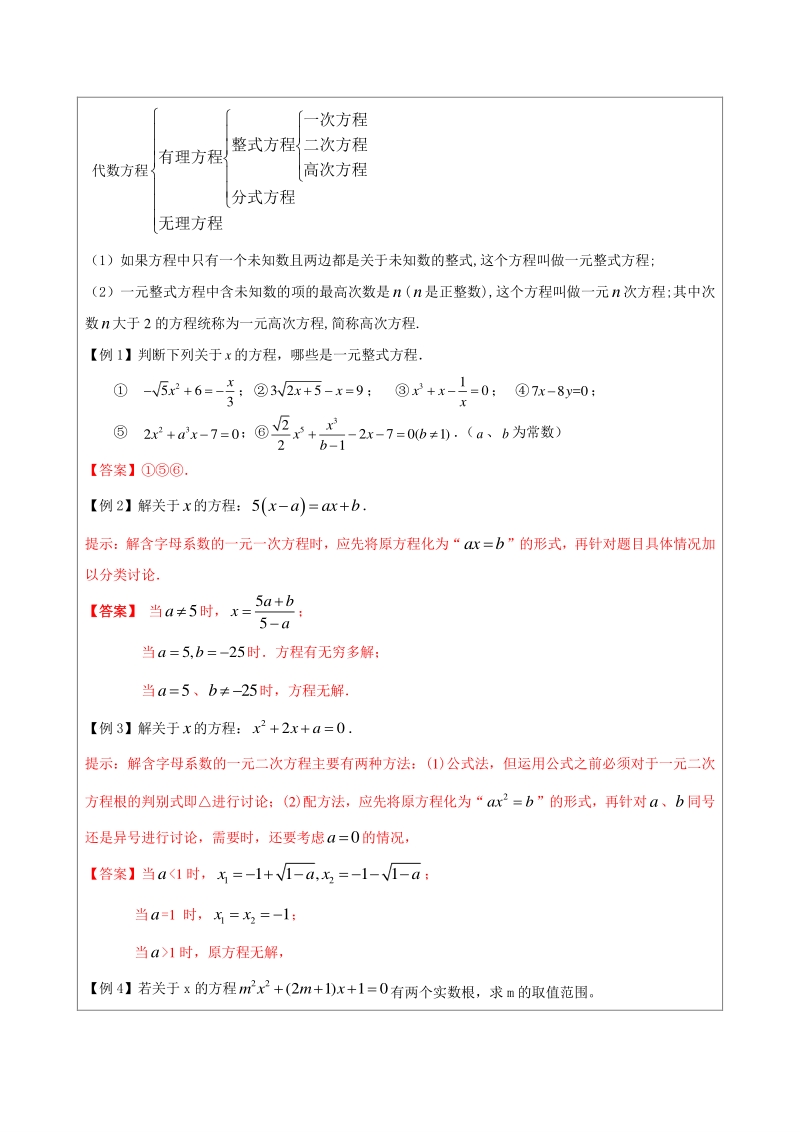 著名机构数学讲义寒假05-八年级基础版-整式方程-教师版_第2页
