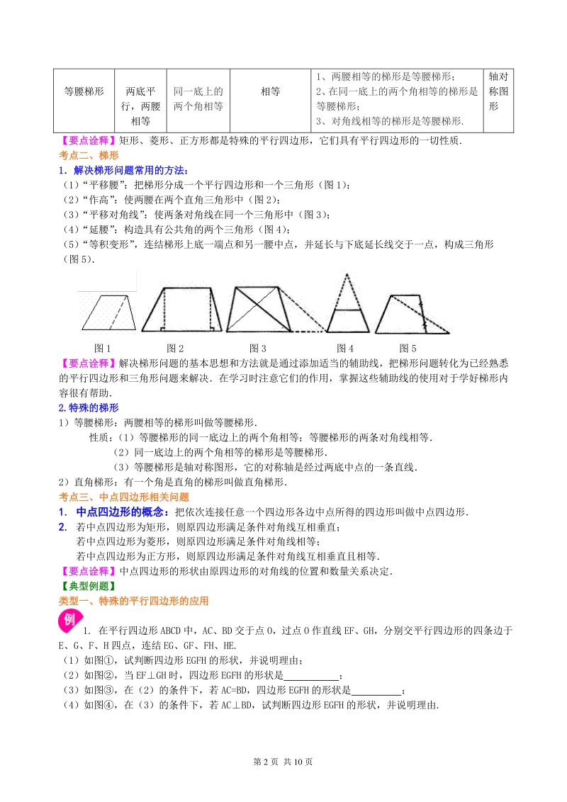 北京四中数学中考总复习：特殊的四边形--知识讲解（基础）_第2页
