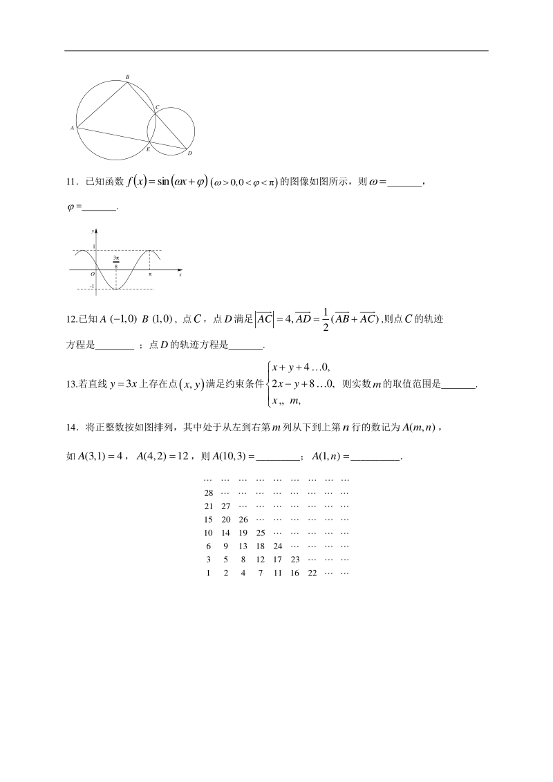 高中数学新课程精品限时训练（22）含答案理科_第3页